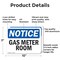 Signmission Gas Meter Room, 10 in W x Rectangle, Aluminum OS-2PACK-NS-A-710-L-13012 - alternate 6